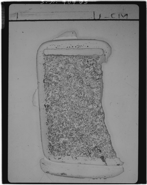 Black and white Thin Section photograph of Apollo 14 Sample(s) 14310,172 using transmitted light.