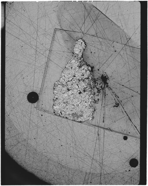 Black and white Thin Section photograph of Apollo 14 Sample(s) 14053,54.