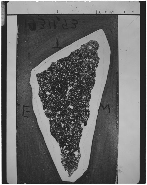 Black and white Thin Section photograph of Apollo 14 Sample(s) 14311,93.
