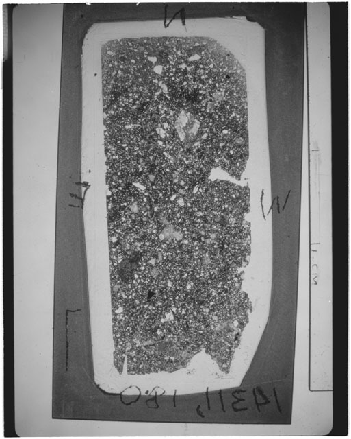 Black and white Thin Section photograph of Apollo 14 Sample(s) 14311,180.