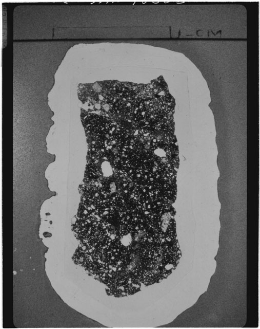 Black and white Thin Section photograph of Apollo 14 Sample(s) 14311,87.