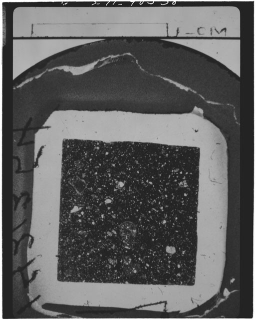 Black and white Thin Section photograph of Apollo 14 Sample(s) 14313,54.