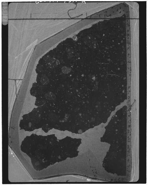 Black and white Thin Section photograph of Apollo 14 Sample(s) 14301,82.