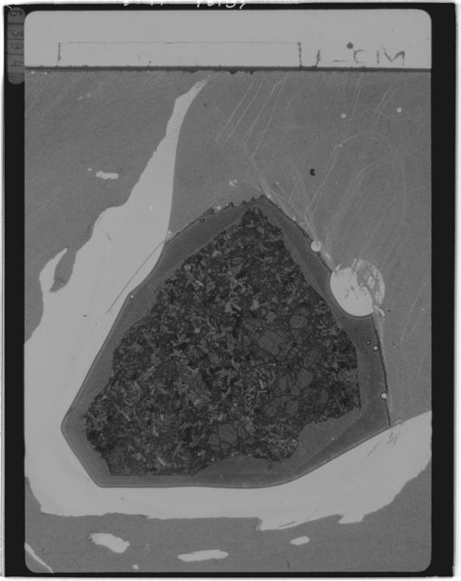 Black and white Thin Section photograph of Apollo 14 Sample(s) 14072,12.