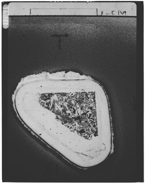 Black and white Thin Section photograph of Apollo 14 Sample(s) 14053,60.