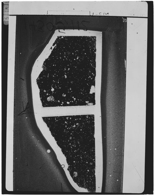 Black and white Thin Section photograph of Apollo 14 Sample(s) 143051,12.