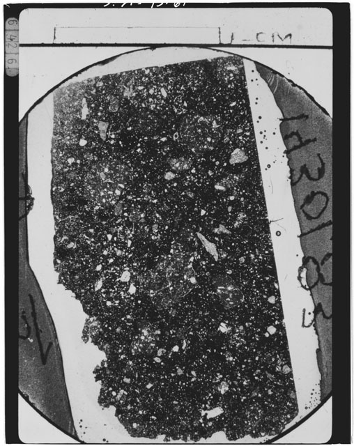 Black and white Thin Section photograph of Apollo 14 Sample(s) 14301,83.