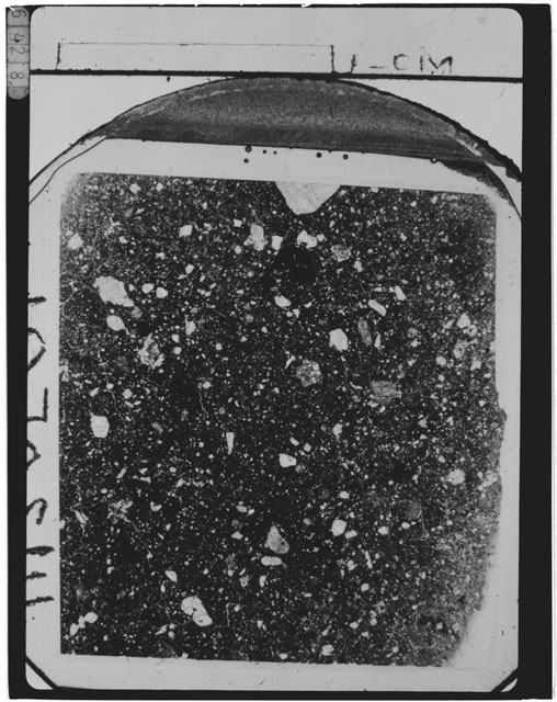 Black and white Thin Section photograph of Apollo 14 Sample(s) 14305,91.