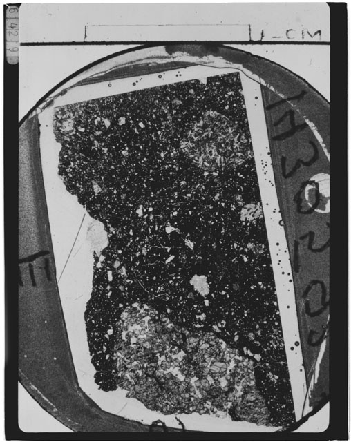 Black and white Thin Section photograph of Apollo 14 Sample(s) 14305,92.