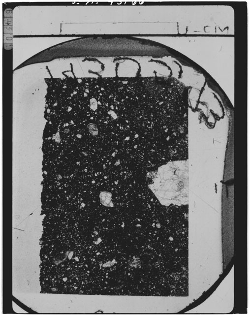 Black and white Thin Section photograph of Apollo 14 Sample(s) 14305,93.