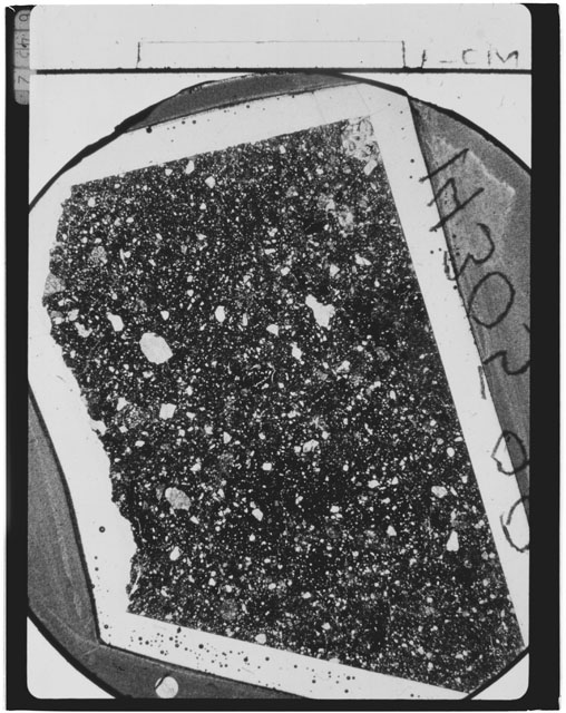 Black and white Thin Section photograph of Apollo 14 Sample(s) 14305,98.