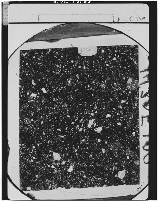 Black and white Thin Section photograph of Apollo 14 Sample(s) 14305,100.