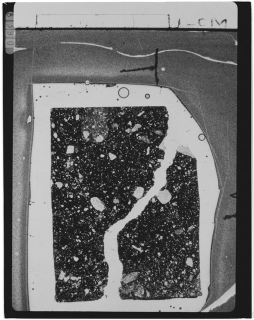 Black and white Thin Section photograph of Apollo 14 Sample(s) 14305,109.