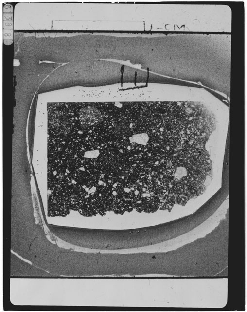 Black and white Thin Section photograph of Apollo 14 Sample(s) 14305,90.