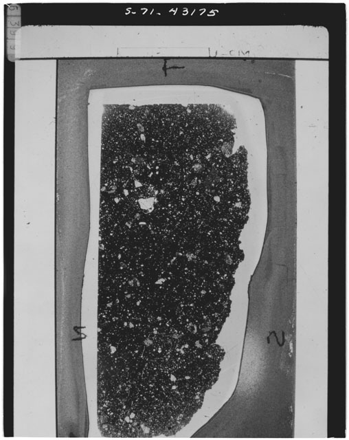 Black and white Thin Section photograph of Apollo 14 Sample(s) 14305,95.