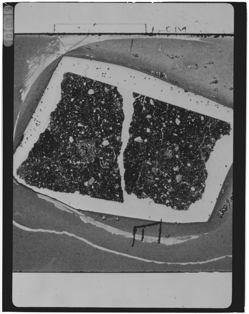 Black and white Thin Section photograph of Apollo 14 Sample(s) 14305,103.