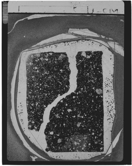 Black and white Thin Section photograph of Apollo 14 Sample(s) 14305,89.