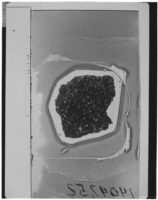 Black and White Thin Section Photo of Apollo 14 Sample 14047,52