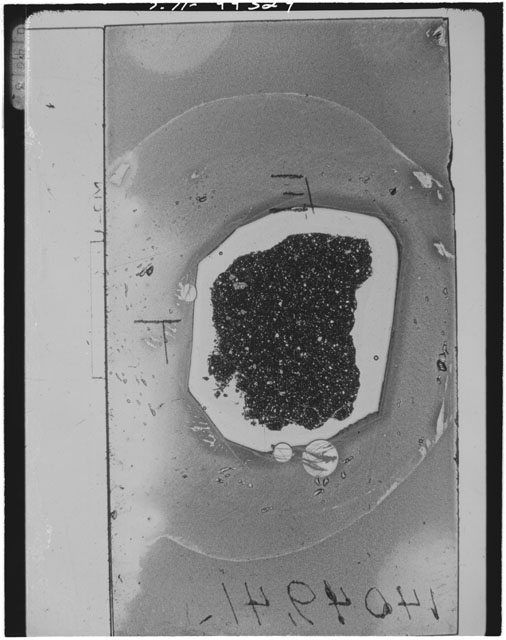 Black and White Thin Section Photo of Apollo 14 Sample 14049,41