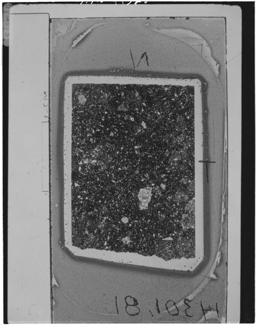 Black and White Thin Section Photo of Apollo 14 Sample 14301,18