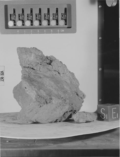 Black and White Photograph of Apollo 15 Sample(s) 15299, 0; Stereo photo with orientation 183 degrees, A.