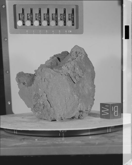 Black and White Photograph of Apollo 15 Sample(s) 15299, 0; Stereo photo with orientation 225 degrees, B.