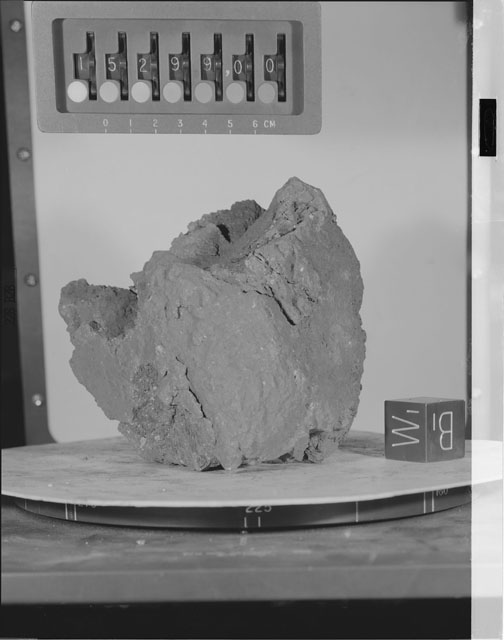 Black and White Photograph of Apollo 15 Sample(s) 15299, 0; Stereo photo with orientation 228 degrees, B.