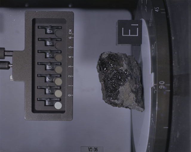 Color Photograph of Apollo 15 Sample(s) 15205, 0; Stereo photo with orientation 90 degrees, A.