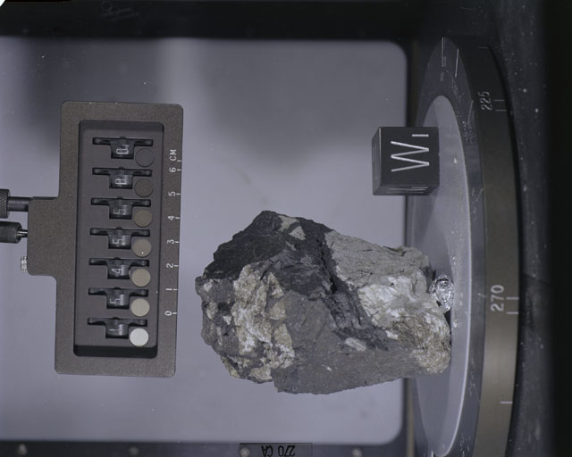 Color Photograph of Apollo 15 Sample(s) 15455, 0; Stereo photo with orientation 270 degrees, A.