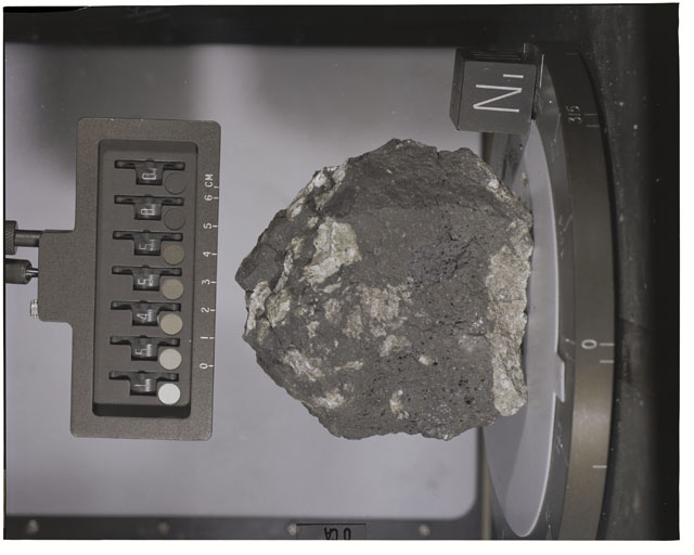 Color Photograph of Apollo 15 Sample(s) 15455, 0; Stereo photo with orientation 0 degrees, A.