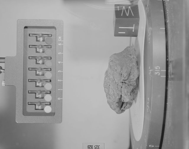 Black and White Photograph of Apollo 15 Sample(s) 15476, 0; Stereo photo with orientation 315 degrees, B.