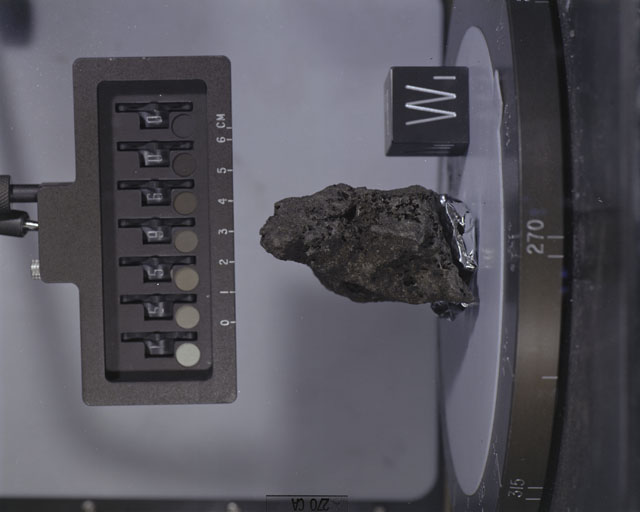 Color Photograph of Apollo 15 Sample(s) 15596, 0; Stereo photo with orientation 270 degrees, A.