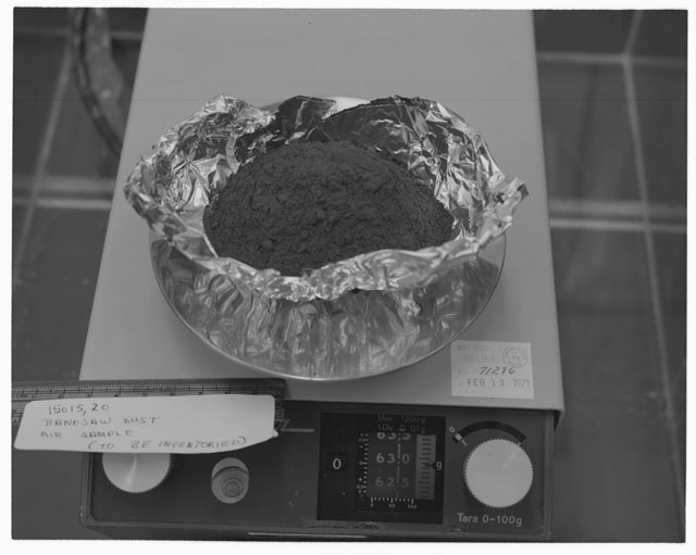 Inventory Photograph of Apollo 15 Sample(s) 15015,20