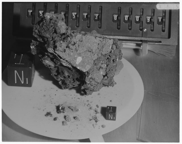 Inventory Photograph of Apollo 15 Sample(s) 15465,13