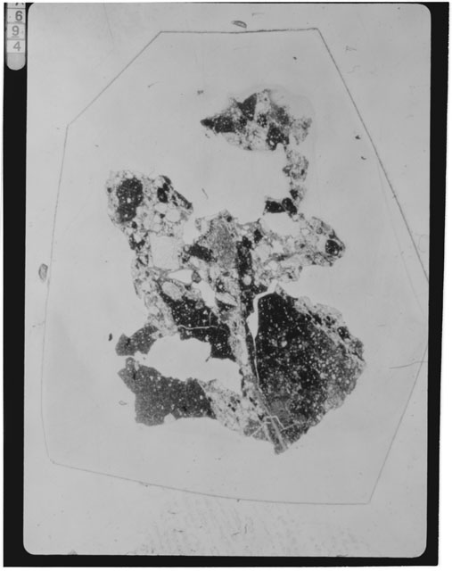 Black and white Thin Section photograph of Apollo 16 Sample(s) 68115,3.
