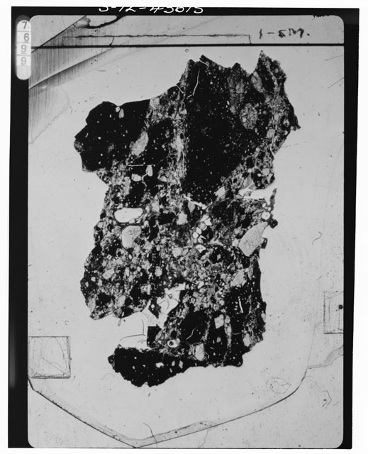 Black and white Thin Section photograph of Apollo 16 Sample(s) 68115,4.
