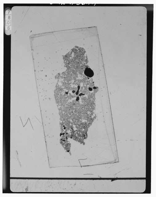 Black and white Thin Section photograph of Apollo 16 Sample(s) 65015,14.