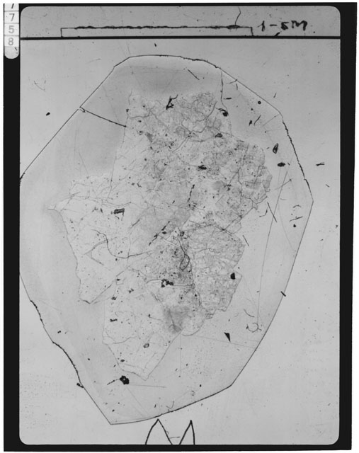 Black and white Thin Section photograph of Apollo 16 Sample(s) 61016,15.