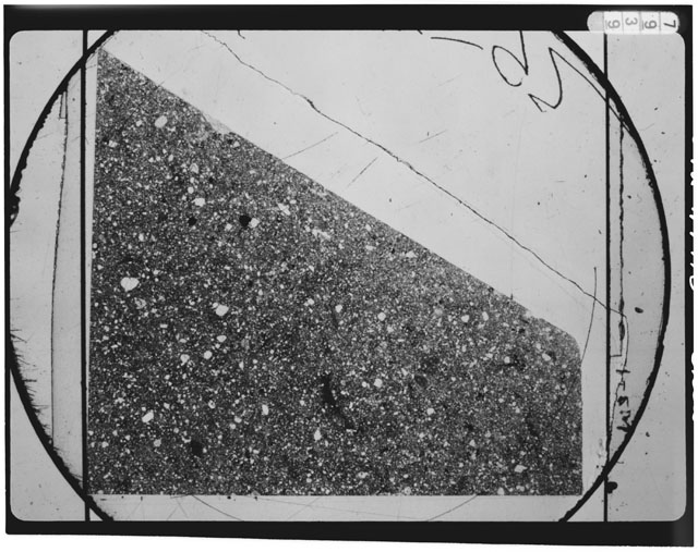 Black and white Thin Section photograph of Apollo 16 Sample(s) 65015,92.