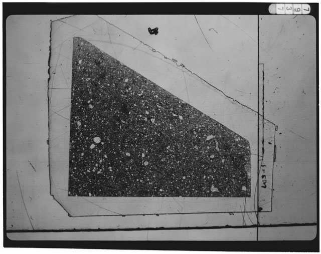 Black and white Thin Section photograph of Apollo 16 Sample(s) 65015,88.