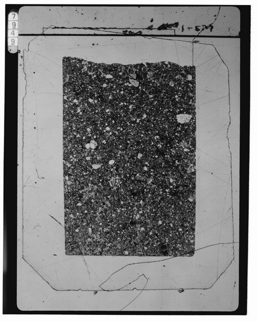 Black and white Thin Section photograph of Apollo 16 Sample(s) 65015,86.