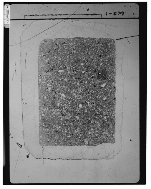 Black and white Thin Section photograph of Apollo 16 Sample(s) 65015,75.