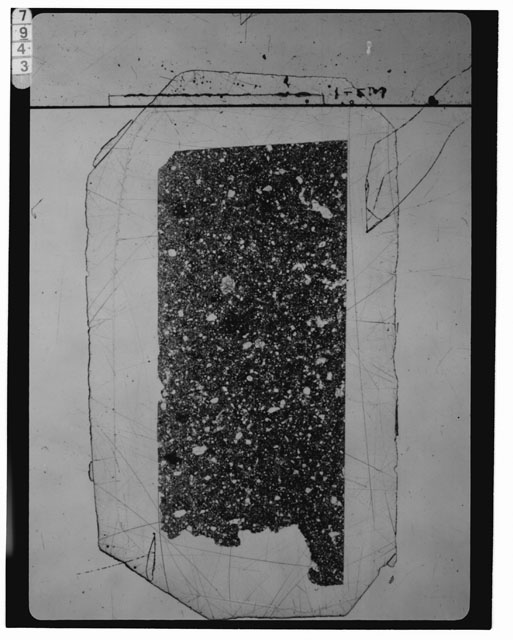 Black and white Thin Section photograph of Apollo 16 Sample(s) 65015,85.