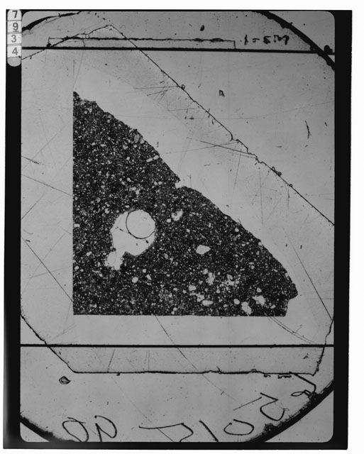 Black and white Thin Section photograph of Apollo 16 Sample(s) 65015,90.