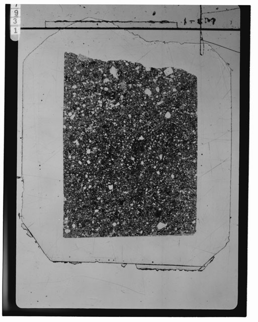 Black and white Thin Section photograph of Apollo 16 Sample(s) 65015,79.