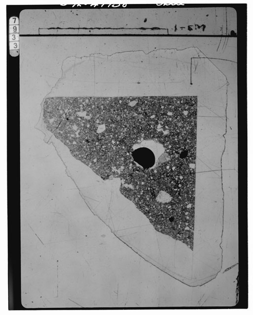 Black and white Thin Section photograph of Apollo 16 Sample(s) 65015,87.