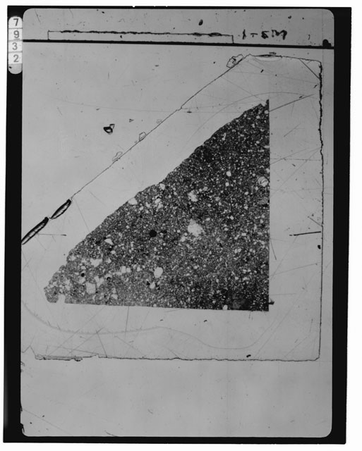 Black and white Thin Section photograph of Apollo 16 Sample(s) 65015,83.