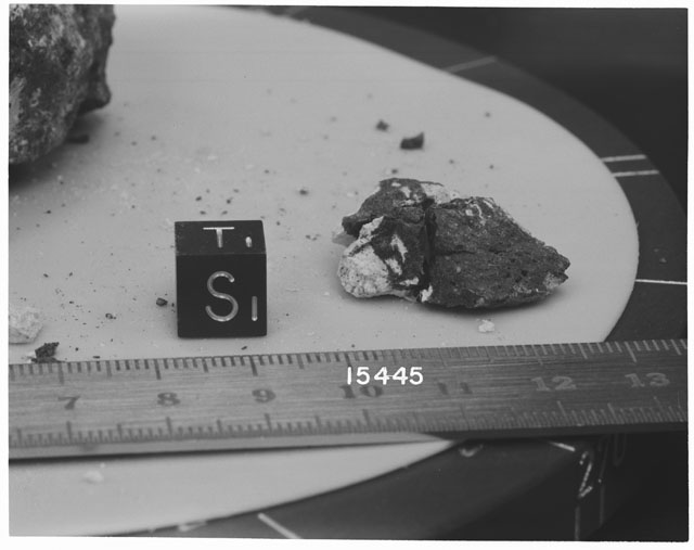 Rock Reconstruction Photograph of Apollo 15 Sample(s) 15445