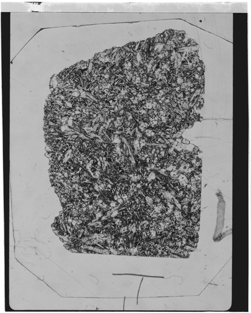 Black and white Thin Section photograph of Apollo 12 Sample(s) 12002,318.