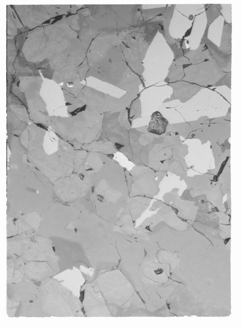 Black and white Thin Section photograph of Apollo 11 Sample(s) 10017,82.
